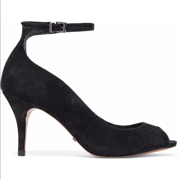 Schutz Liffa Open Toe Suede Pump - Picture 2 of 8